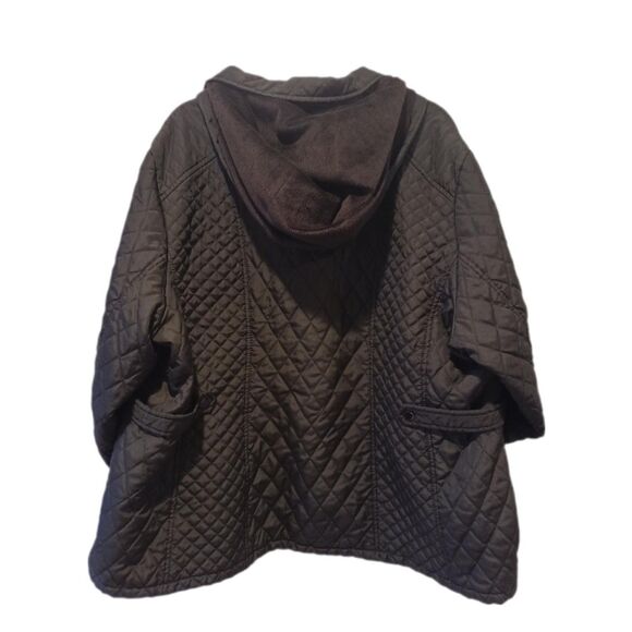 INTL Details Womens Hooded Parka Jacket Plus Size 3X - Picture 2 of 3